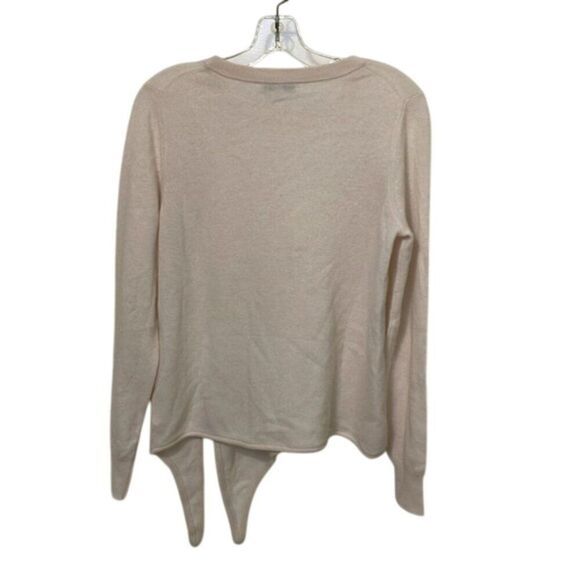 White + Warren Cream Beige Knotted Cashmere Knit Sweater Women's Size Large - Picture 4 of 10